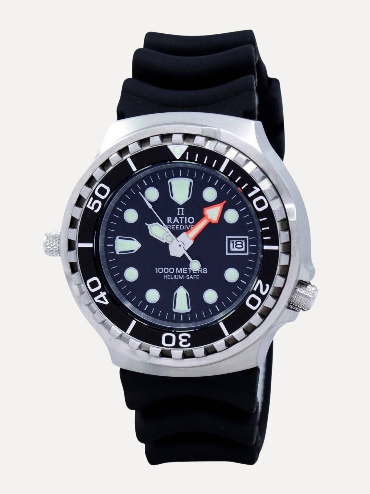 Ratio FreeDiver Helium Safe 1000M Sapphire Quartz 1038EF102V Men's Watch