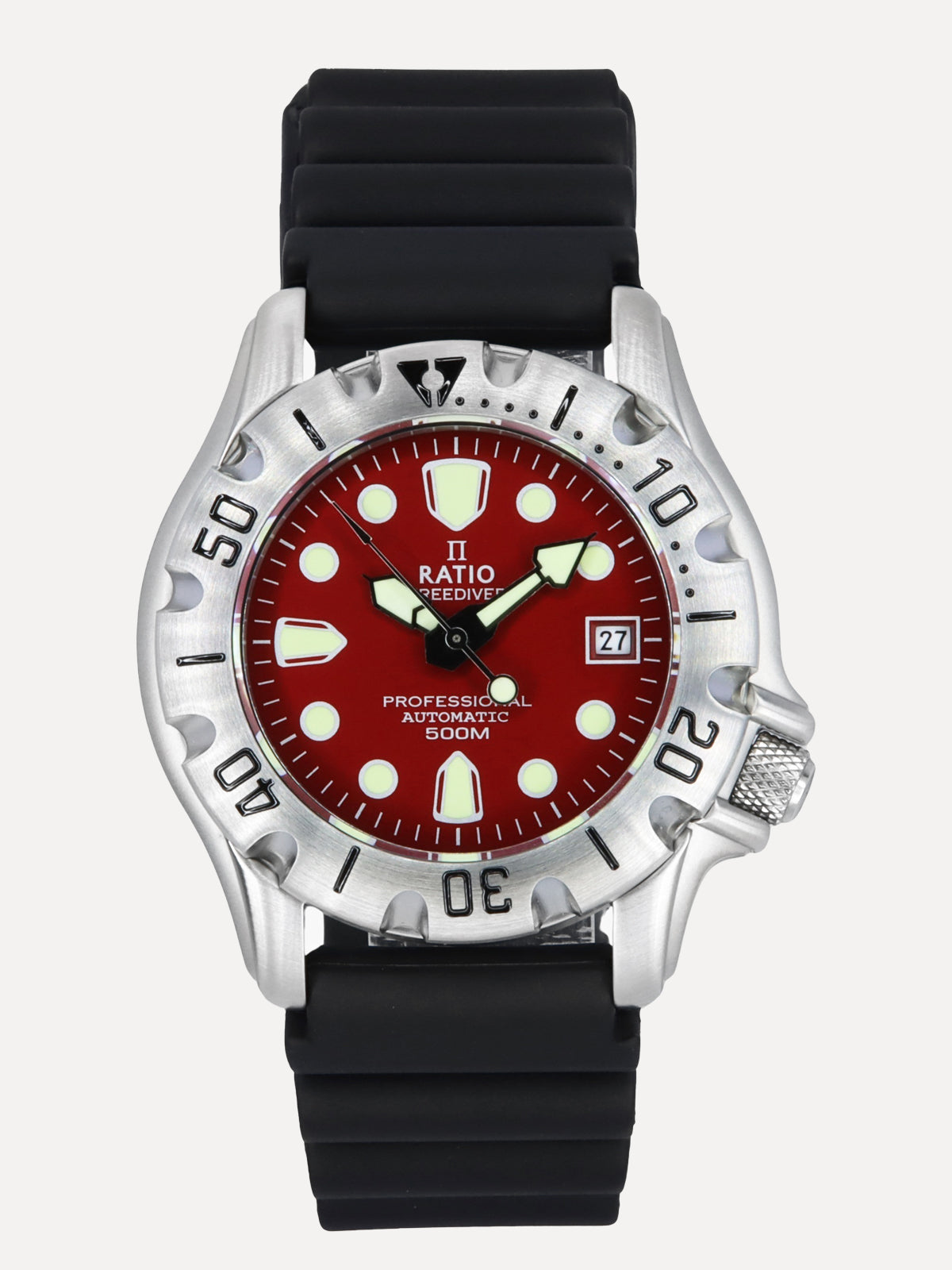 RATIO FreeDiver - Orologio subacqueo professionale con cristalli di zaffiro, movimento automatico Miyota, impermeabile fino a 500 m, orologio subacqueo da uomo, Arancione, Subacqueo RATIO FreeDiver - Orologio subacqueo professionale con cristalli di zaffiro, movimento automatico Miyota, impermeabile fino a 500 m, orologio subacqueo da uomo, Arancione, Subacqueo