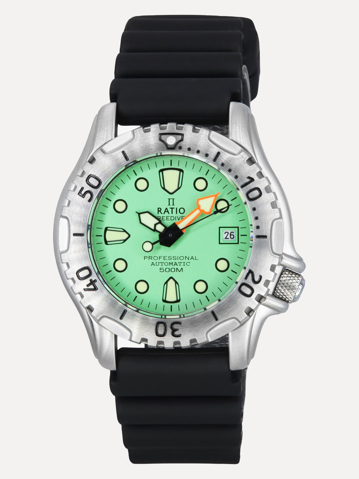 RATIO FreeDiver Professional 500M Sapphire Automatic 32BJ202A-BLK Orologio da uomo, Moderno RATIO FreeDiver Professional 500M Sapphire Automatic 32BJ202A-BLK Orologio da uomo, Moderno