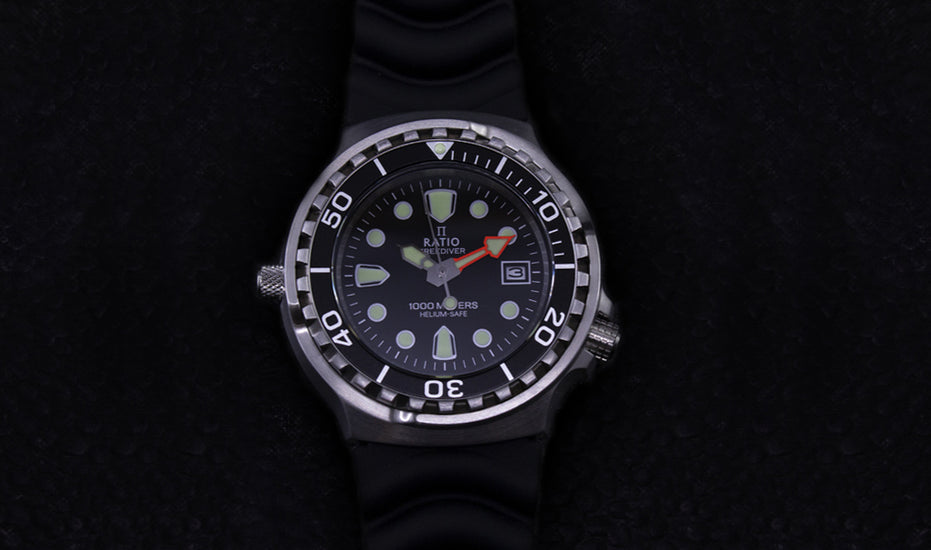 Ratio Free Diver Helium Safe 1000M Quartz 1038EF102V Men’s Watch Heav Ratiowatches