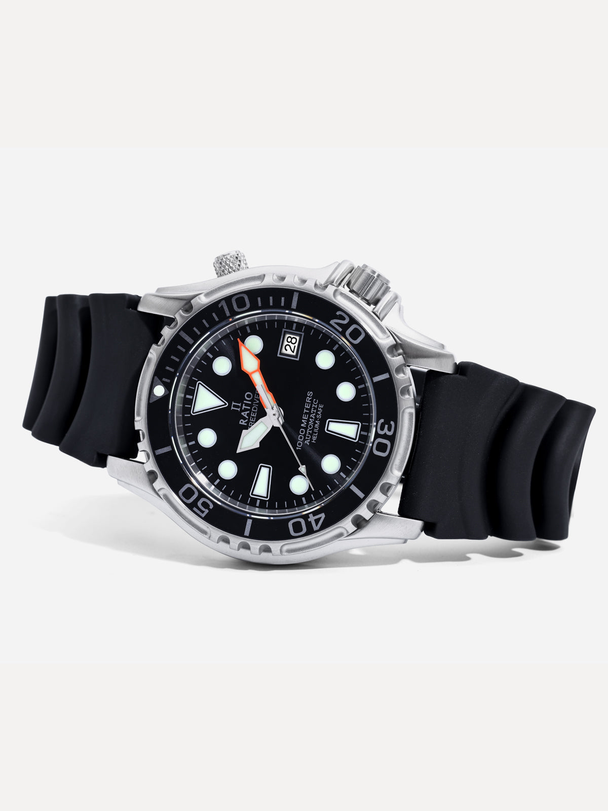 Ratio FreeDiver Helium Safe 1000M Stainless Steel Automatic 1066KE20-33VA-BLK Mens Watch