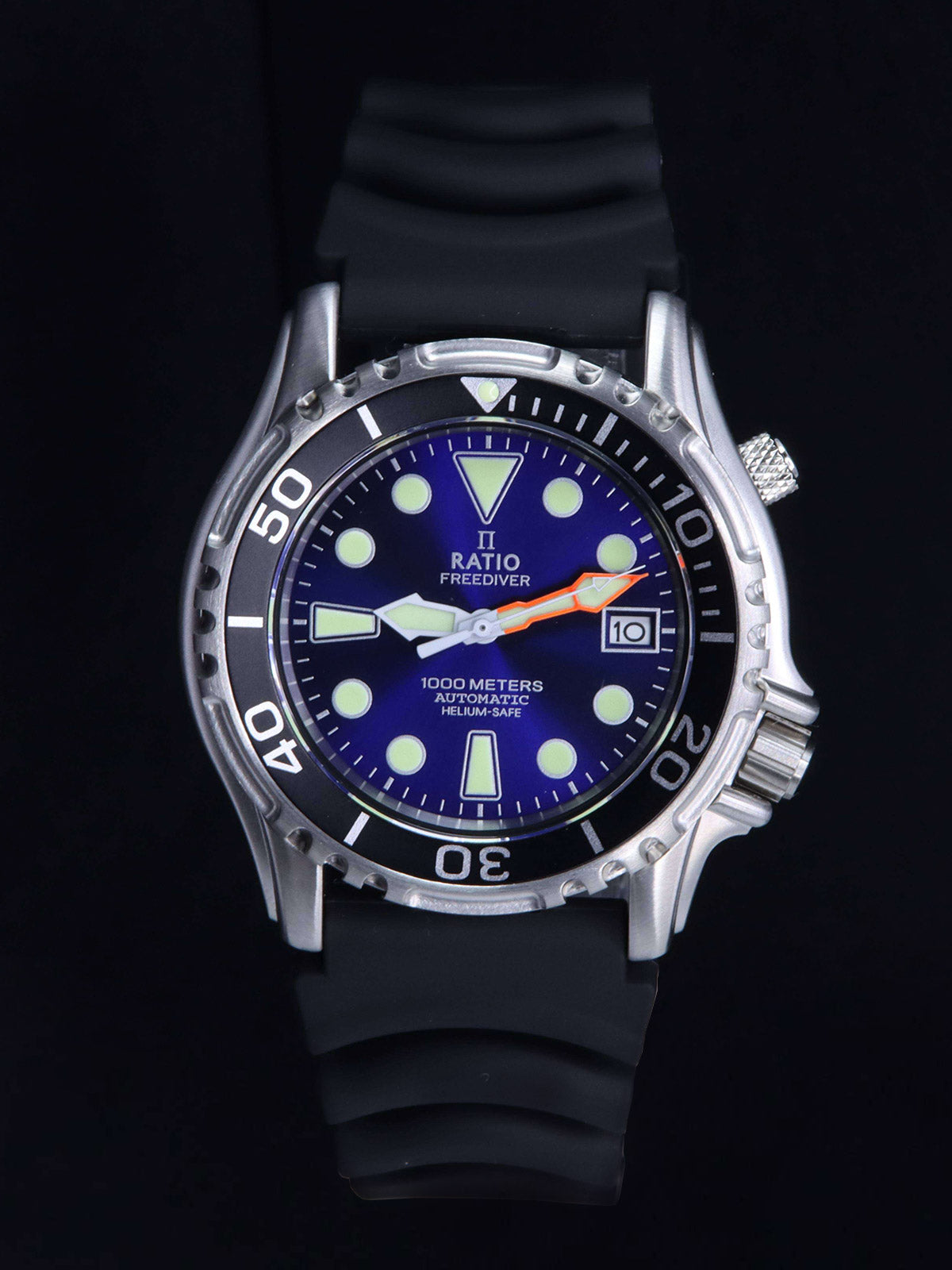 Ratio FreeDiver Helium Safe 1000M Stainless Steel Automatic 1066KE20-33VA-BLU Mens Watch