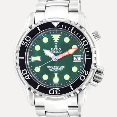 Ratio FreeDiver Helium Safe 1000M Stainless 1066ke26 33va grn