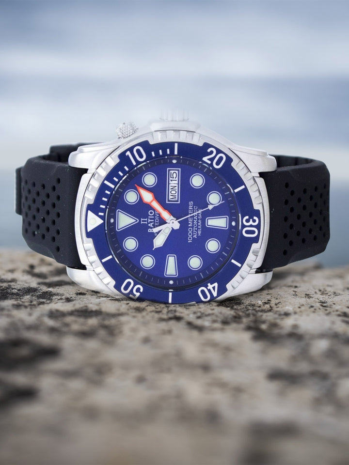 Ratio Free Diver Helium-Safe 1000M Automatic 1068HA90-34VA-01 Men's Watch - Ratiowatches
