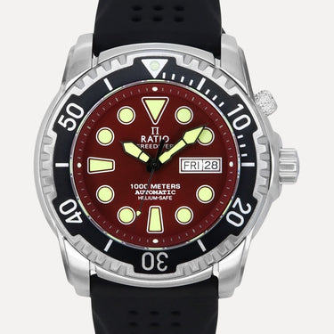 Ratio FreeDiver Version 02 Helium Safe 1000M Sapphire Automatic Red Dial 1068HA90-34VA-RED-V02 Men's Watch - Ratiowatches