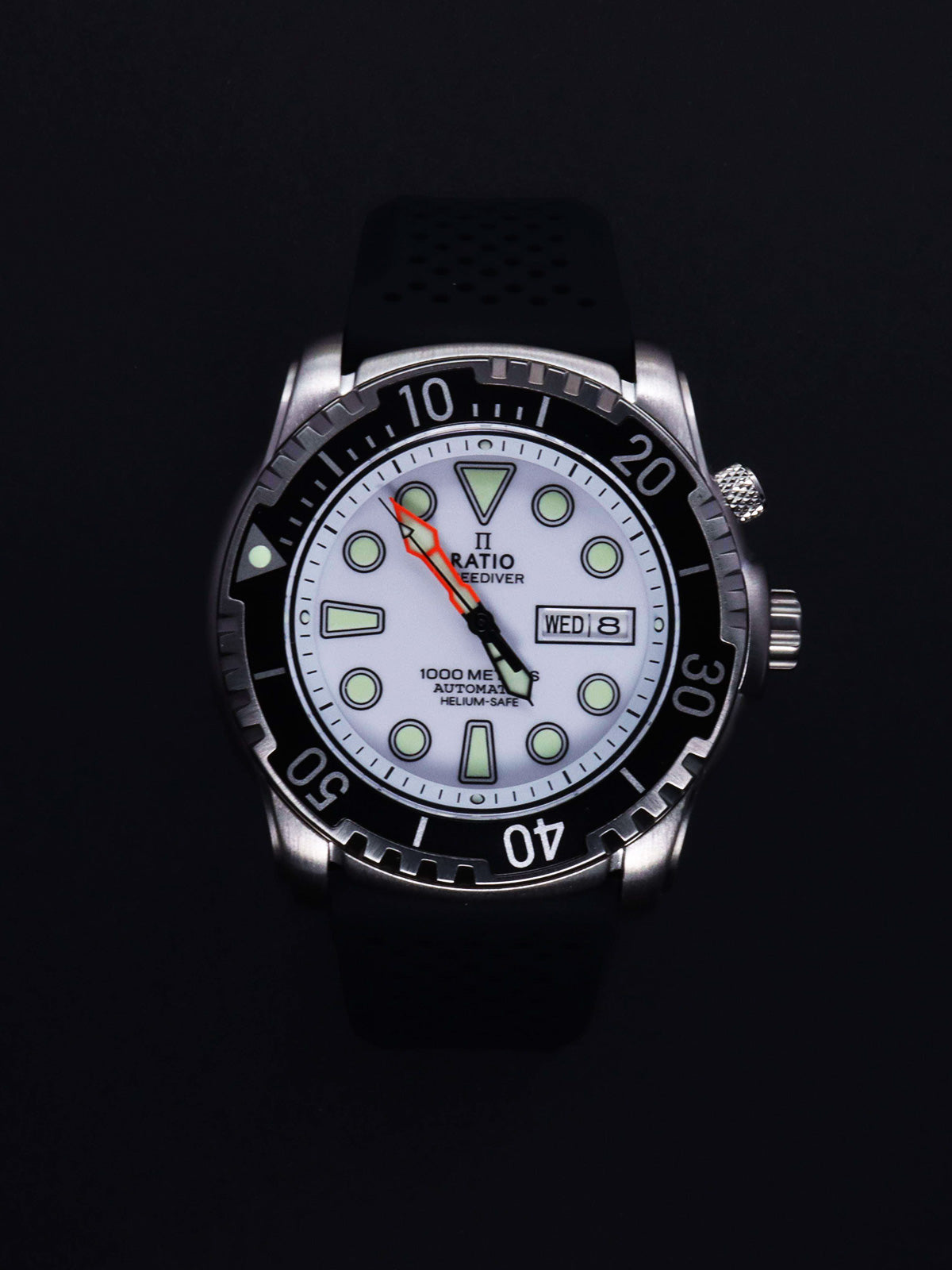 Ratio FreeDiver Helium-Safe 1000M Sapphire Automatic 1068HA90-34VA-WHT Mens Watch