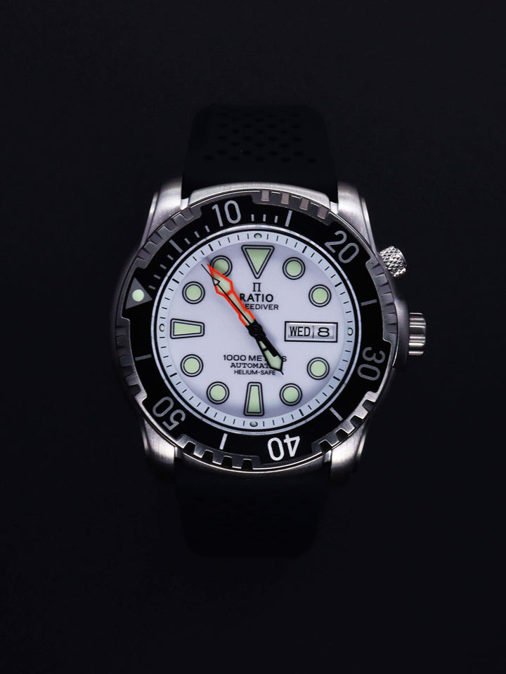 Ratio FreeDiver Helium-Safe 1000M Sapphire Automatic 1068HA90-34VA-WHT Mens Watch - Ratiowatches