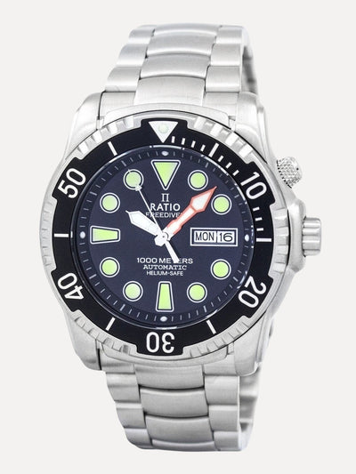 Ratio Free Diver Helium-Safe 1000M Automatic 1068HA96-34VA-00 Men's Watch - Ratiowatches