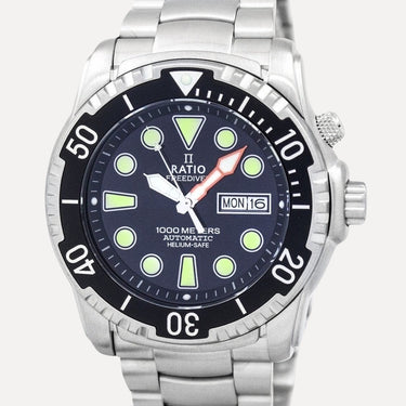 Ratio Free Diver Helium-Safe 1000M Automatic 1068HA96-34VA-00 Men's Watch - Ratiowatches