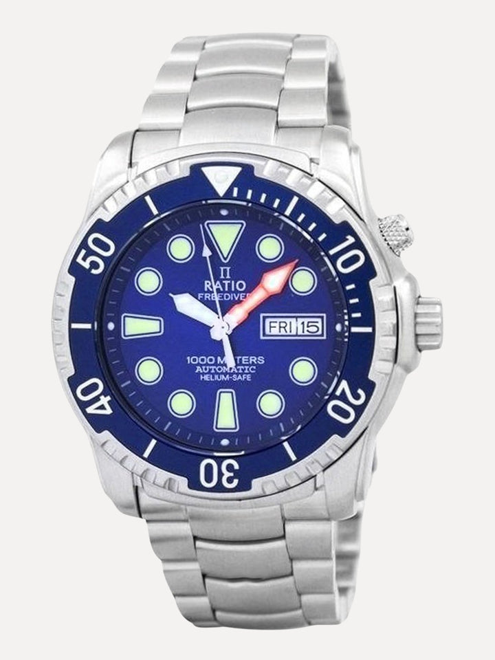 Ratio Free Diver Helium-Safe 1000M Automatic 1068HA96-34VA-01 Men's Watch - Ratiowatches