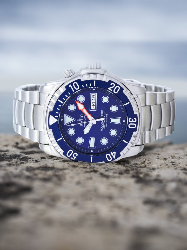 Ratio Free Diver Helium-Safe 1000M Automatic 1068HA96-34VA-01 Men's Watch - Ratiowatches
