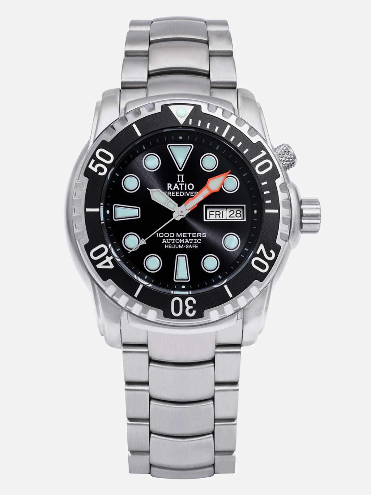 Ratio FreeDiver Helium-Safe 1000M Sapphire Automatic 1068HA96-34VA-BLK Men's Watch