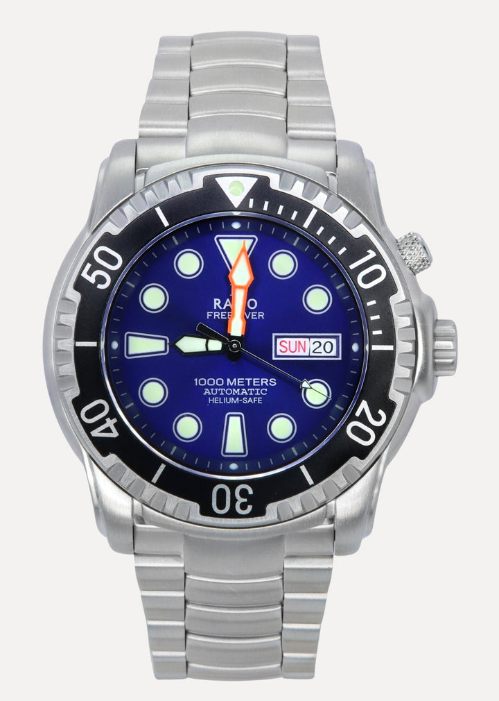 Ratio FreeDiver Helium-Safe 1000M Sapphire Automatic 1068HA96-34VA-BLU Mens Watch - Ratiowatches