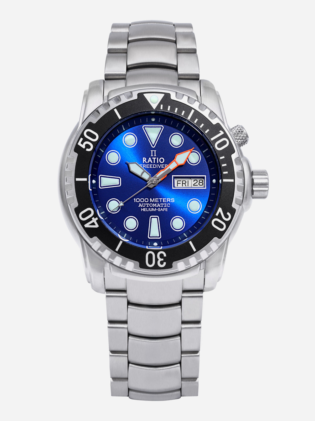 Ratio FreeDiver Helium-Safe 1000M Sapphire Automatic 1068HA96-34VA-BLU Men's Watch