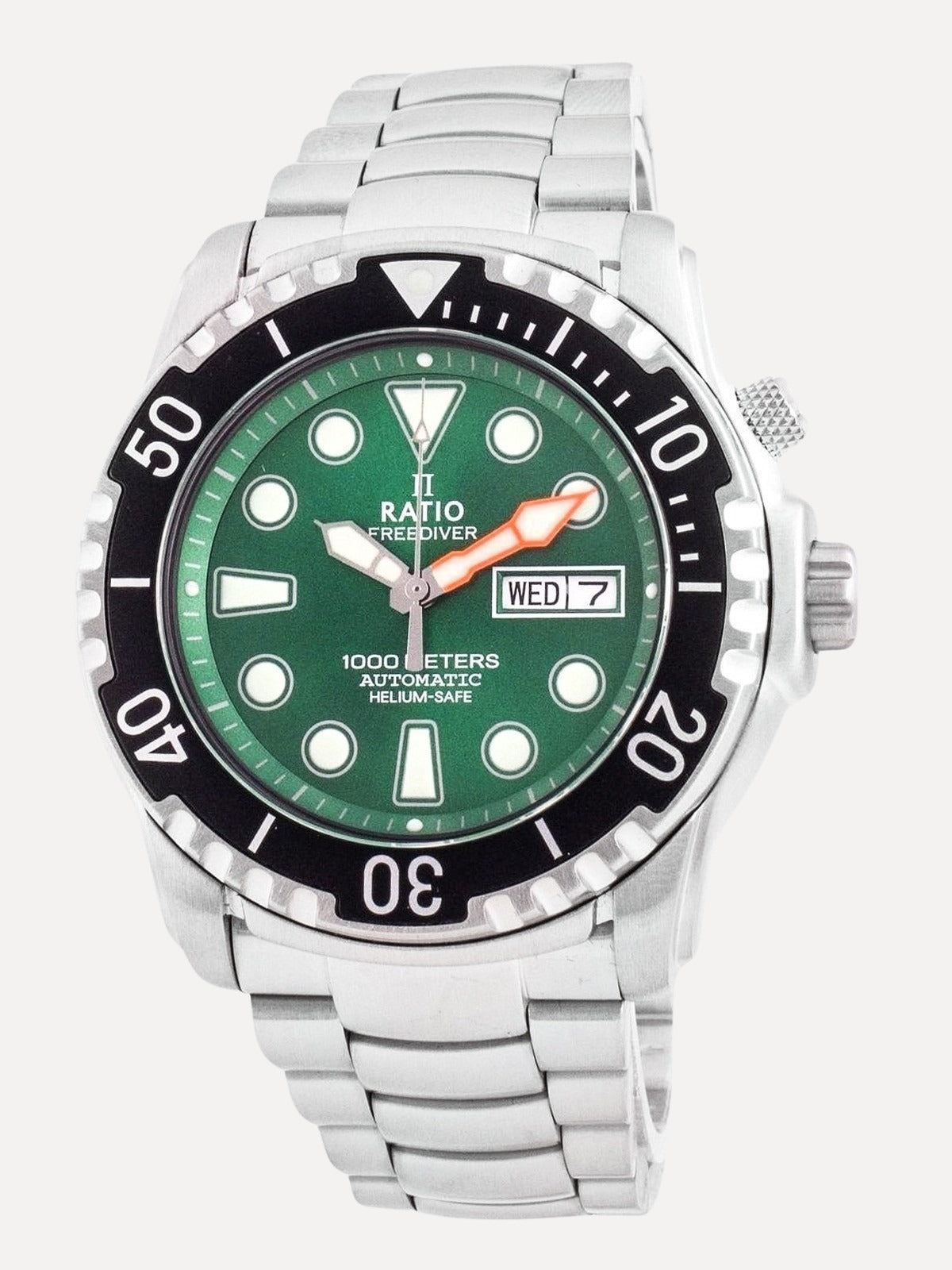 Ratio FreeDiver Helium-Safe 1000M Sapphire Automatic 1068HA96-34VA-GRN Mens Watch - Ratiowatches