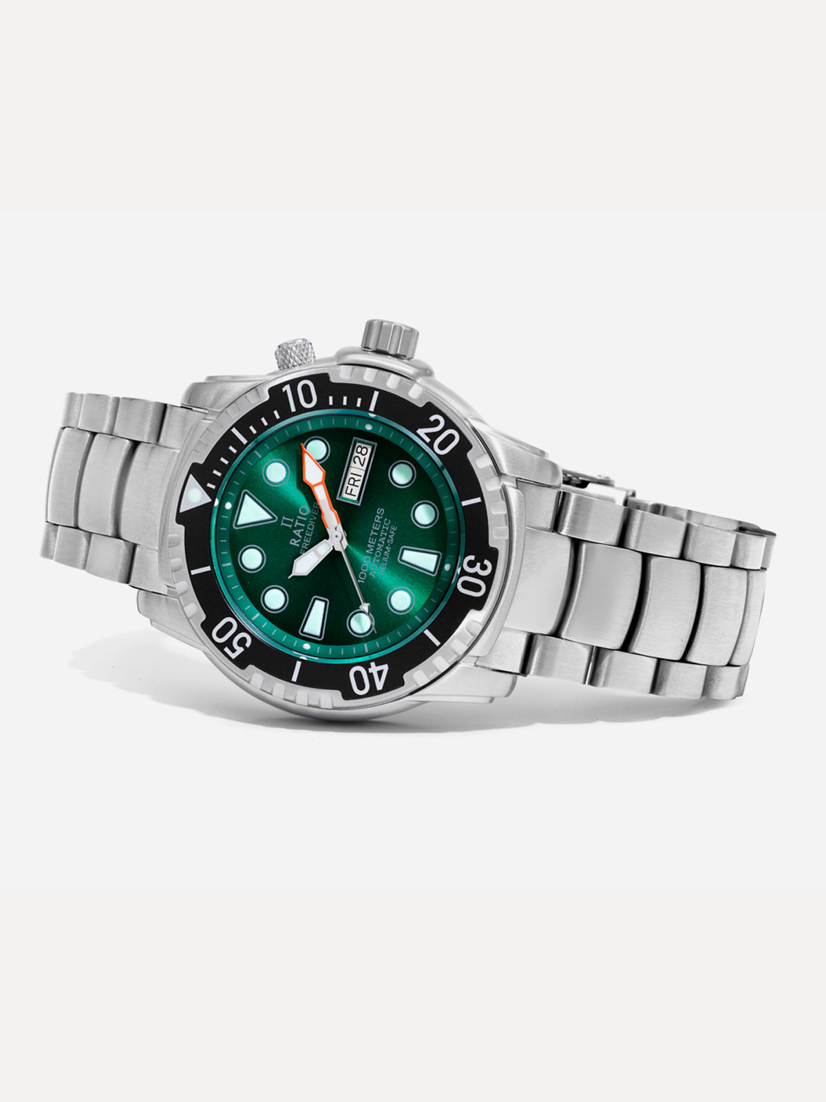 Ratio FreeDiver Helium-Safe 1000M Sapphire Automatic 1068HA96-34VA-GRN Mens Watch