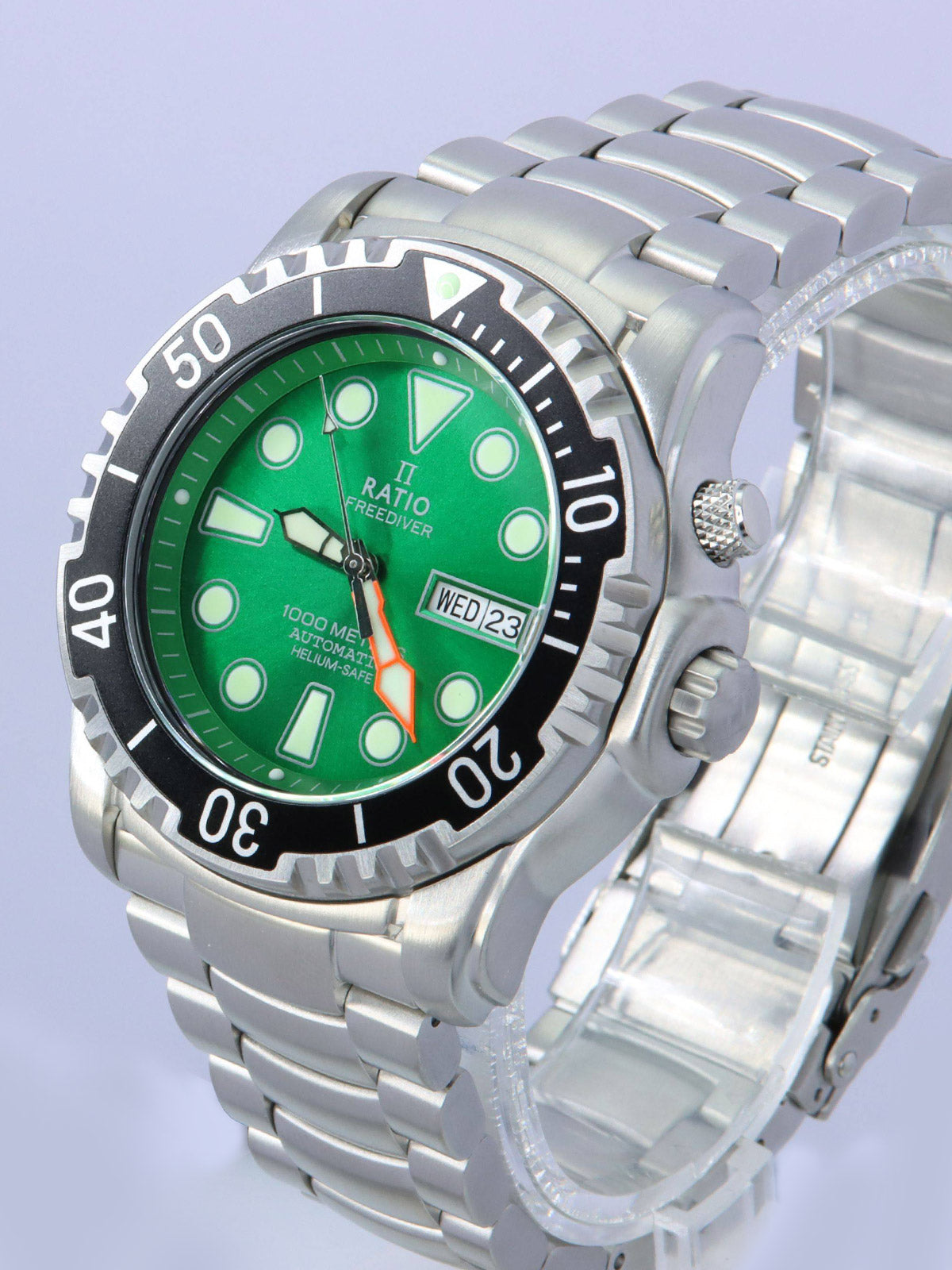 Ratio FreeDiver Helium-Safe 1000M Sapphire Automatic 1068HA96-34VA-GRN Mens Watch - Ratiowatches