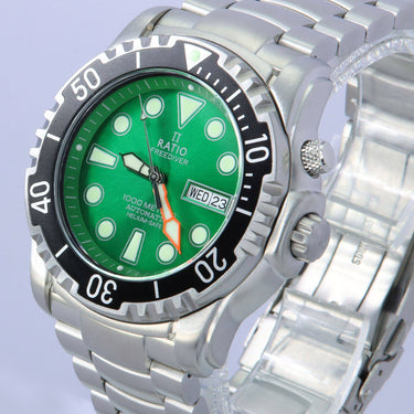 Ratio FreeDiver Helium-Safe 1000M Sapphire Automatic 1068HA96-34VA-GRN Mens Watch - Ratiowatches