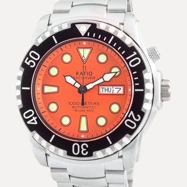 Ratio FreeDiver Helium-Safe 1000M Sapphire Automatic 1068HA96-34VA-ORG Mens Watch - Ratiowatches