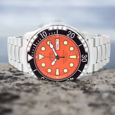 Ratio FreeDiver Helium-Safe 1000M Sapphire Automatic 1068HA96-34VA-ORG Mens Watch - Ratiowatches