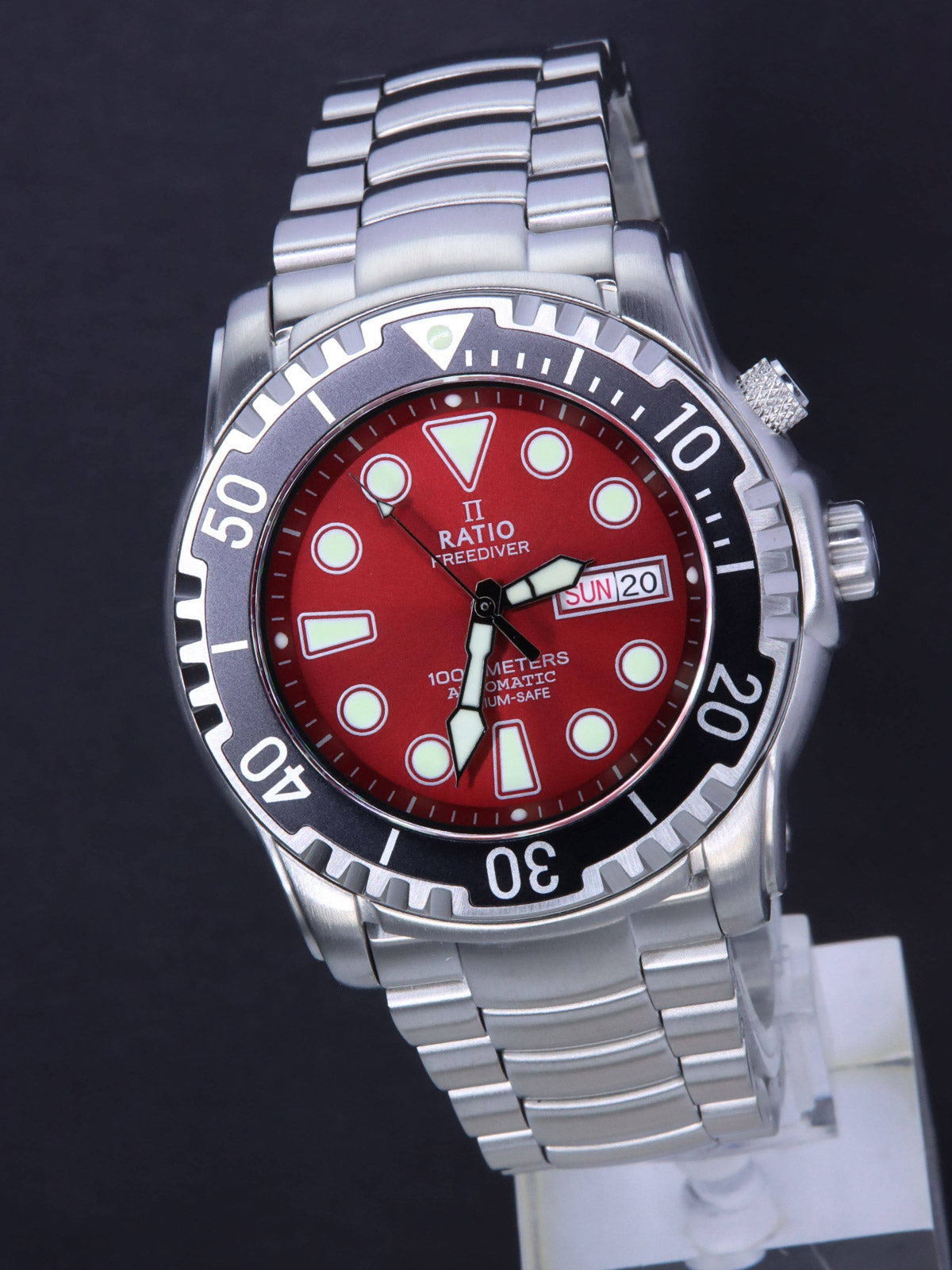 Ratio FreeDiver Helium-Safe 1000M Sapphire Automatic 1068HA96-34VA-RED Mens Watch - Ratiowatches