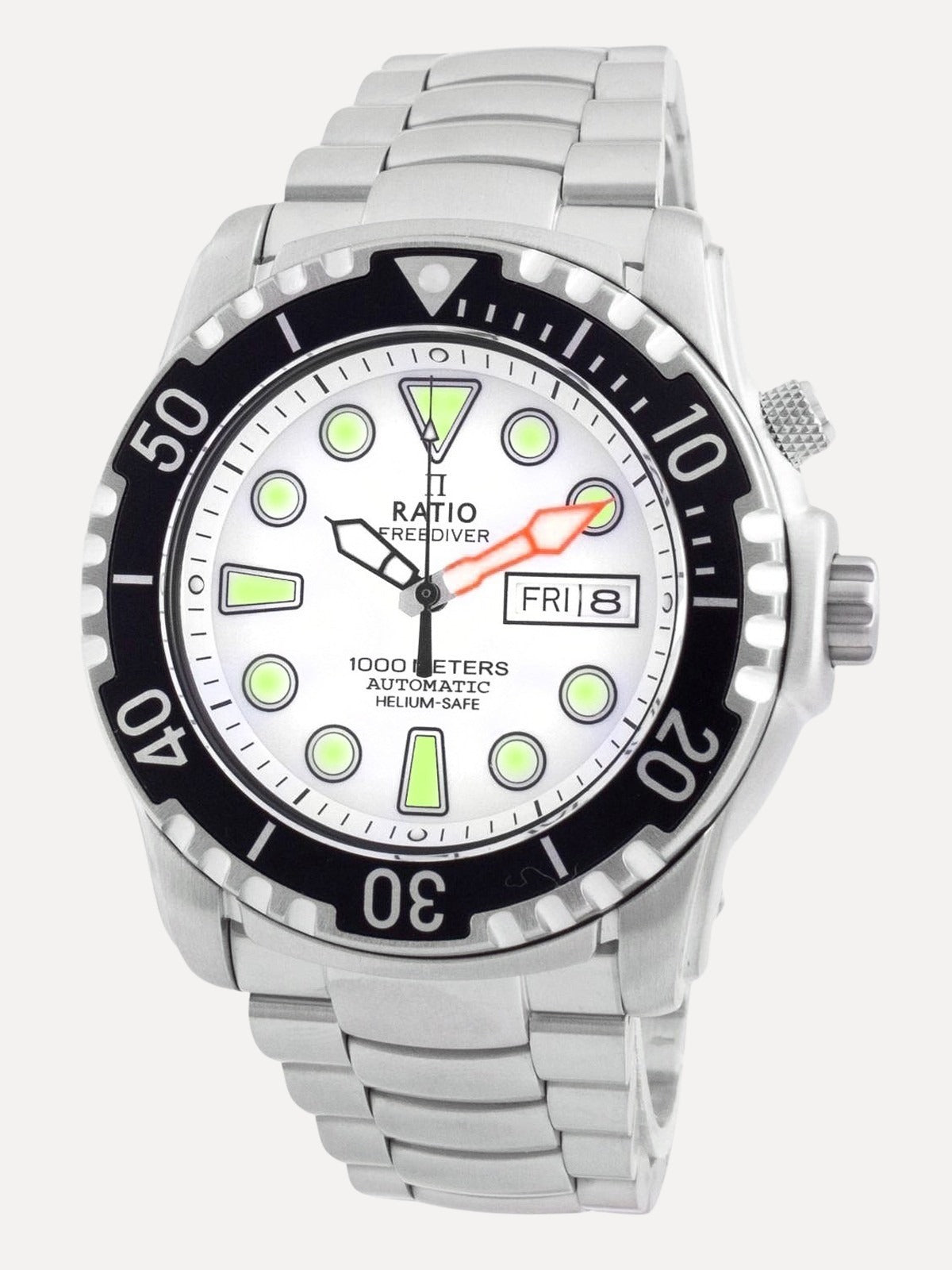 Ratio FreeDiver Helium-Safe 1000M Sapphire Automatic 1068HA96-34VA-WHT Mens Watch - Ratiowatches