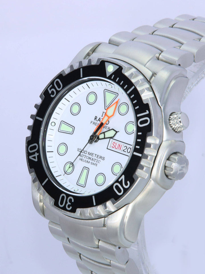 Ratio FreeDiver Helium-Safe 1000M Sapphire Automatic 1068HA96-34VA-WHT Mens Watch - Ratiowatches