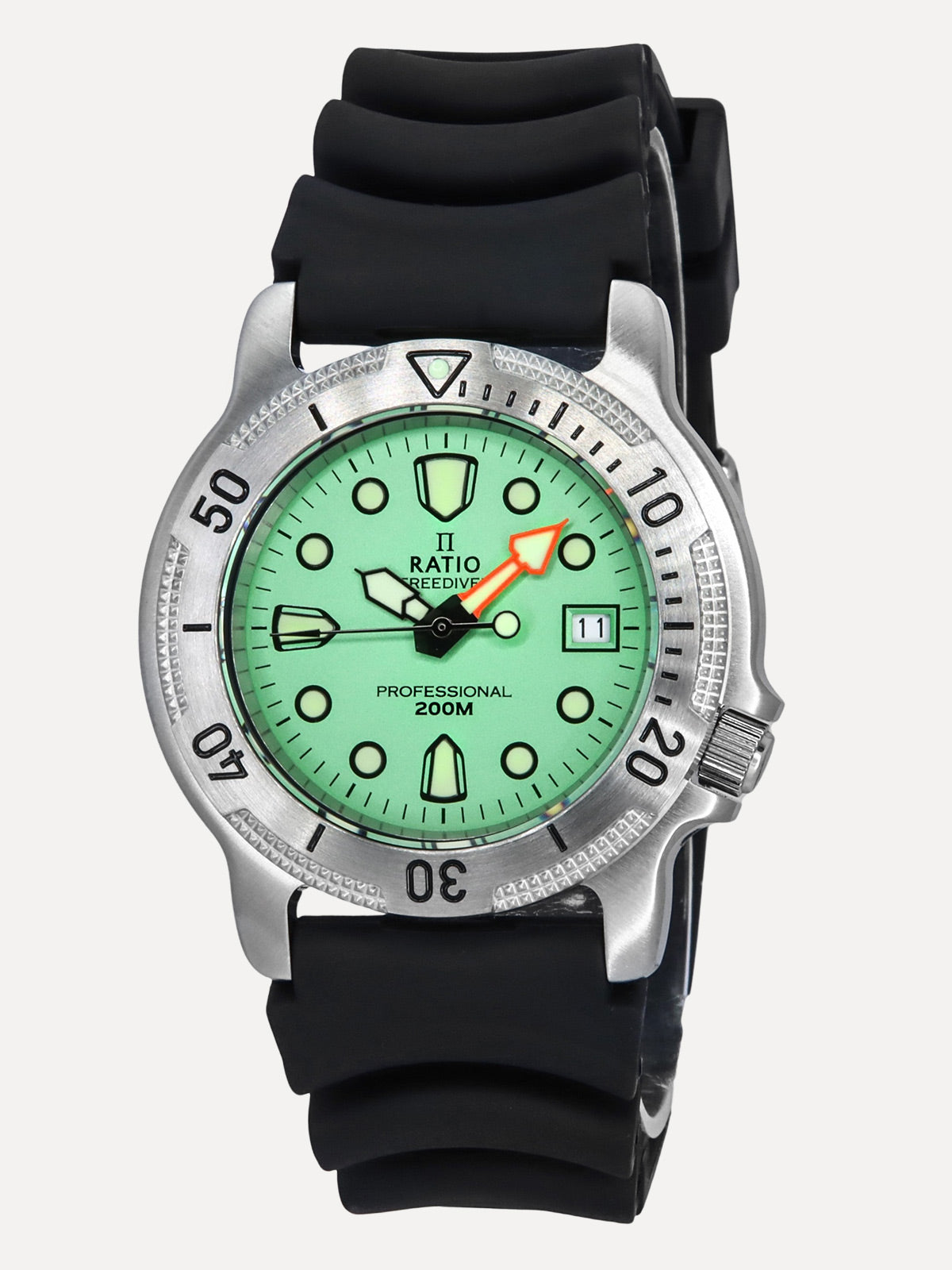 Ratio FreeDiver Professional Sapphire Mint Green Dial Quartz 22AD202-MGRN 200M Men’s Watch