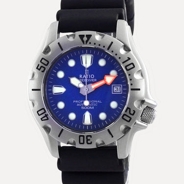Ratio FreeDiver Professional 500M Sapphire Automatic 32BJ202A-BLU Mens Watch - Ratiowatches