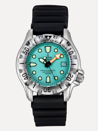 Ratio FreeDiver Professional 500M Sapphire Ice Blue Dial Automatic 32BJ202A-IBLU Men's Watch - Ratiowatches