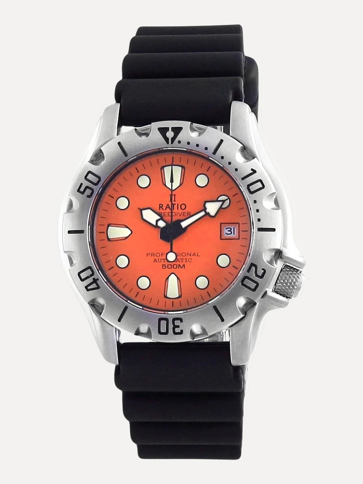 Ratio FreeDiver Professional 500M Sapphire Automatic 32BJ202A-ORG Mens Watch - Ratiowatches