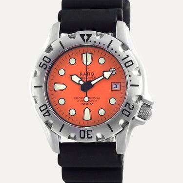 Ratio FreeDiver Professional 500M Sapphire Automatic 32BJ202A-ORG Mens Watch - Ratiowatches