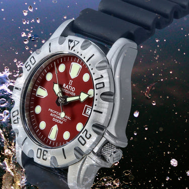 Ratio FreeDiver Professional 500M Sapphire Red Dial Automatic 32BJ202A-RED Men's Watch - Ratiowatches