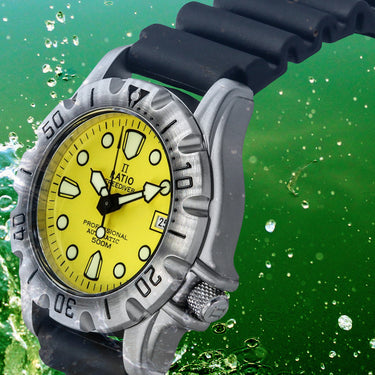 Ratio FreeDiver Professional 500M Sapphire Yellow Dial Automatic 32BJ202A-YLW Men's Watch - Ratiowatches