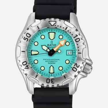 Ratio FreeDiver Professional 500M Sapphire Ice Blue Dial Automatic 32GS202A-IBLU Men's Watch - Ratiowatches