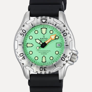 Ratio FreeDiver Professional 500M Sapphire Mint Green Dial Automatic 32GS202A-MGRN Men's Watch - Ratiowatches