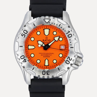 Ratio FreeDiver Professional 500M Sapphire Orange Dial Automatic 32GS202A-ORG Men's Watch - Ratiowatches