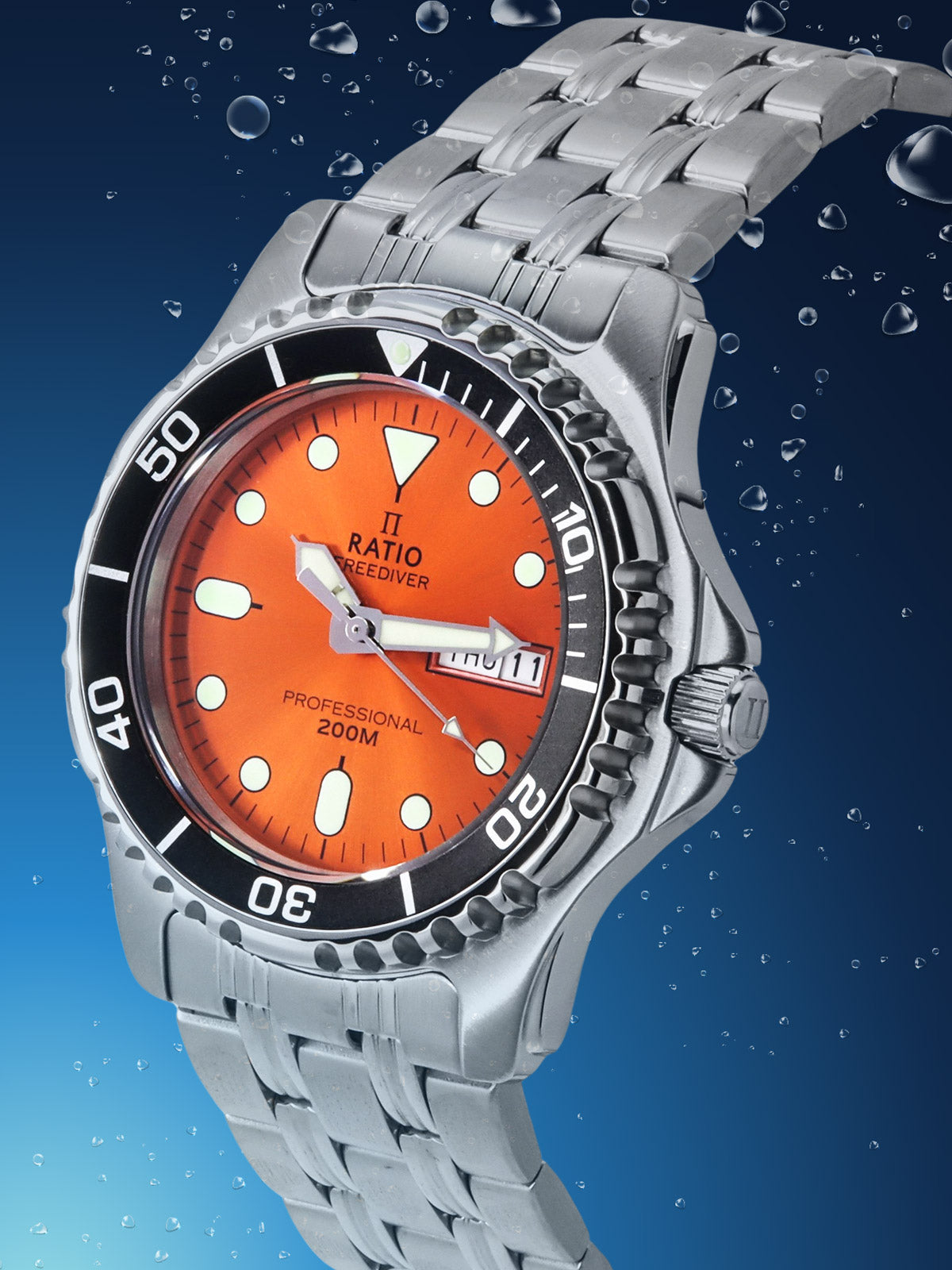 Orologio Da Uomo Ratio Free Diver Professional 200M Sapphire Quartz 36jl140 Mens Watch 13067 Orologio Da Uomo Ratio Free Diver Professional 200M Sapphire Quartz 36jl140 Mens Watch 13067