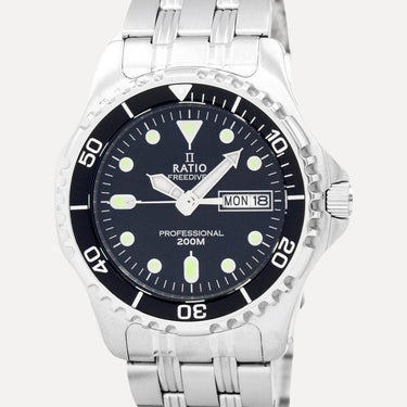 Ratio Free Diver Professional 200M Sapphire Quartz 36JL140 Mens Watch - Ratiowatches