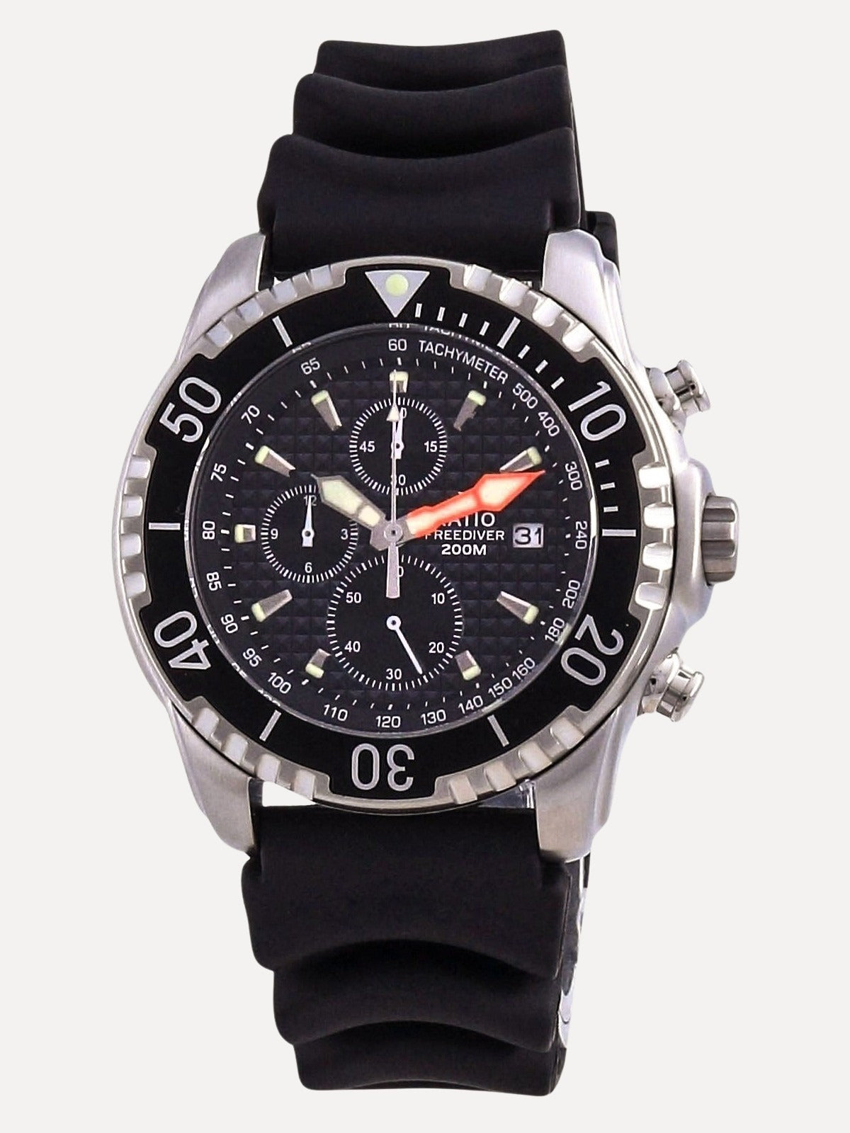 Ratio 200M Diver Quartz Chronograph Sapphire 48HA90-17-CHR-BLK Mens Watch - Ratiowatches