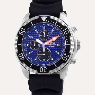 Ratio 200M Diver Quartz Chronograph Sapphire 48HA90-17-CHR-BLU Mens Watch - Ratiowatches