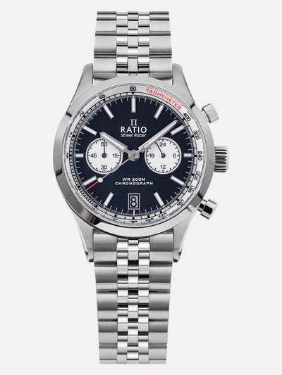 Ratio Street Racer Chronograph RTC012 200M Black Reverse Panda Dial Limited Edition Watch
