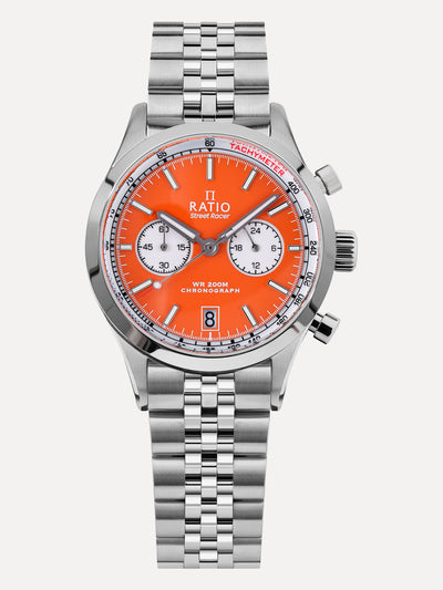 Ratio Street Racer Chronograph RTC016 200M Orange Reverse Panda Dial Limited Edition Watch