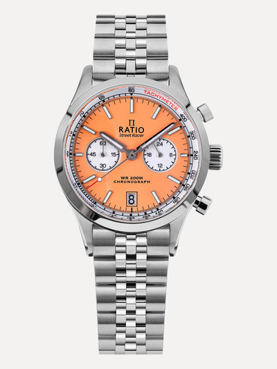 Ratio Street Racer Chronograph RTC019 200M Salmon Reverse Panda Dial Limited Edition Watch