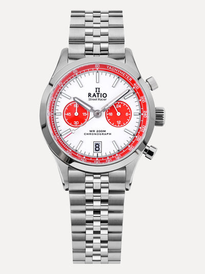 Ratio Street Racer Chronograph RTC025 200M Red Panda Dial Limited Edition Watch