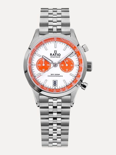 Ratio Street Racer Chronograph RTC026 200M Orange Panda Dial Limited Edition Watch