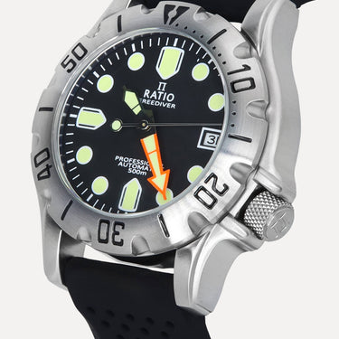 Ratio FreeDiver Professional Sapphire Black Dial Automatic RTF009 500M Men's Watch - Ratiowatches