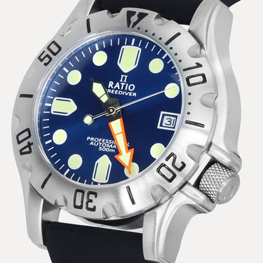 Ratio FreeDiver Professional Sapphire Blue Sunray Dial Automatic RTF013 500M Men's Watch - Ratiowatches