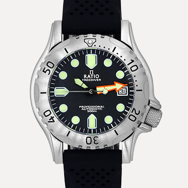 Ratio FreeDiver Professional Sapphire Black Dial Automatic RTF015 500M Men's Watch - Ratiowatches