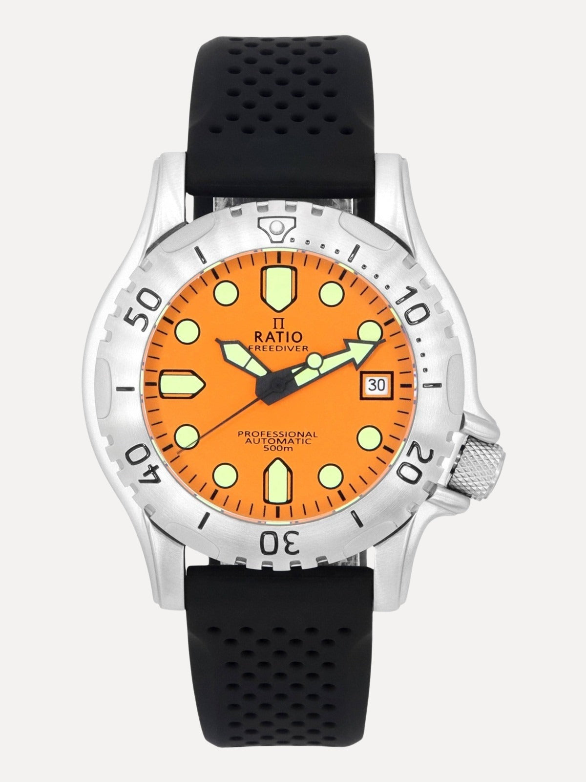 Ratio FreeDiver Professional Sapphire Orange Dial Automatic RTF017 500M Men's Watch